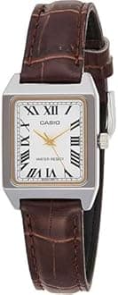 Casio Women's Watch - LTP-V007L-7B2UDF White Dial, Brown Band