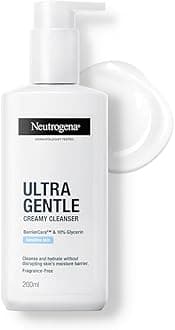 Ultra Gentle Creamy Cleanser | 14X Gentler Cleanser | All Skin Types Including Sensitive Skin | Face Wash for Sensitive Skin for Men & Women | With Barriercare Technology & 10% Glycerin | Paraben-Free