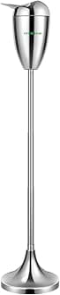 VIVOSUN Floor Standing Ash Tray, Outdoor Ashtray with Stainless Steel Lid, Adjustable Height from 21.5" to 35" for Home, Patio, Chrome