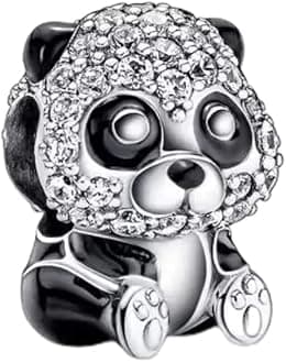 Lkwrideiny panda Charm 925 Sterling Silver Pendant,Jewelry Beads Gifts for Women Bracelet&Necklace
