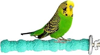 Wood Perch Paw Grinding Toy for Bird Parrot Budgies Parakeet Cockatiels Conure Lovebird Cage Stand Toy (18cm/ 7")