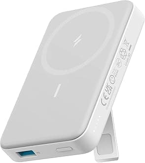 633 Magnetic Power Bank, 10,000mAh Foldable Magnetic Wireless Portable Charger, Only for iPhone17/17 Air/17 Pro/17 Pro Max, iPhone 16/15/14 Series(White)