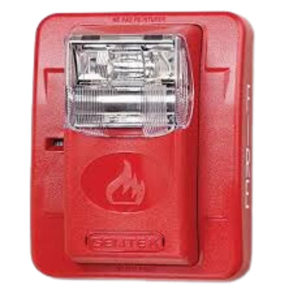 GES3-24WR 24VDC Selectable Candela Low Profile Evacuation Strobe - Red Faceplate