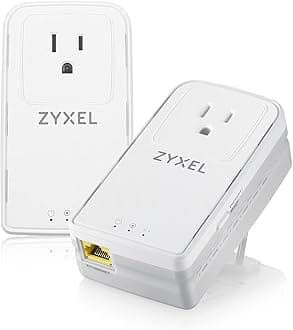 Zyxel G.hn 2400 Wave 2 Powerline Kit, Pass-Thru, Gigabit, Plug&Play, Stream 8k Content [PLA6456]
