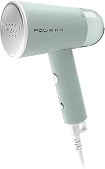 Rowenta Mini Travel Steamer for Clothes, Portable Handheld Steamer with 2.3 Oz Tank, Foldable, 1100 Watts, Ironing, Travel Essentials, Green, DR1014