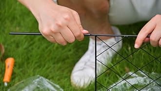 19 Packs 20 Ft(L) X 24 in(H) No Dig Decorative Garden Fence for Yard, Animal Barrier Fence