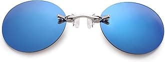 Clip Nose Sunglasses Men Round Glasses Matrix Morpheus Vintage Sun Style