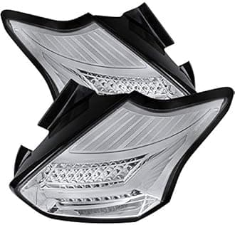 Carpartsinnovate Fits 15-18 Hatchback LED Clear Parking Tail Lights Rear Brake Lamps Pair