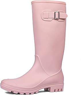 DKSUKO Women's Tall Rain Boots Garden Boots Waterproof Wellington Rubber Boots