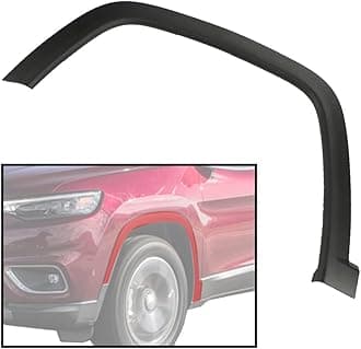 PIT66 Fender Flare, Compatible with 2017-2022 Jeep Compass 1Pcs Front Left Wheel Fender Flare Molding Textured Black 5UP19RXFAC