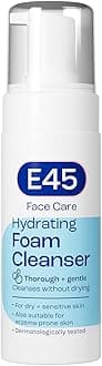 – E45 Foaming Face Wash - Daily Cleanser for Dry & Sensitive Skin - Gentle Makeup Remover - Softens Skin & Controls Oil - Skincare for Women & Men, 150ml