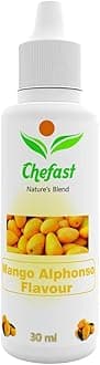 Chefast Mango Alphanso Flavour Baking Essence for Cake, Ice-Cream, Chocolates, Milkshakes- 30ML ( Use 2-3 Drops Essence for 250 Grm Cake)