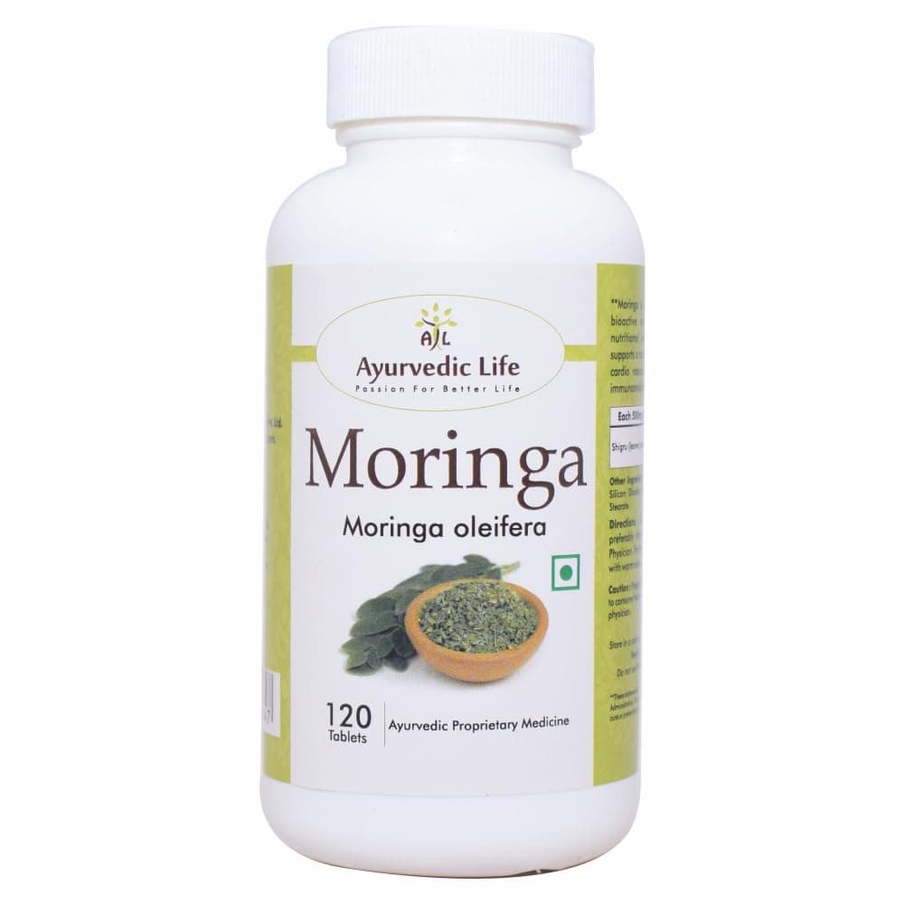 - Moringa Leaf Extract Tablets 500mg Tablets, Grey, 120 count