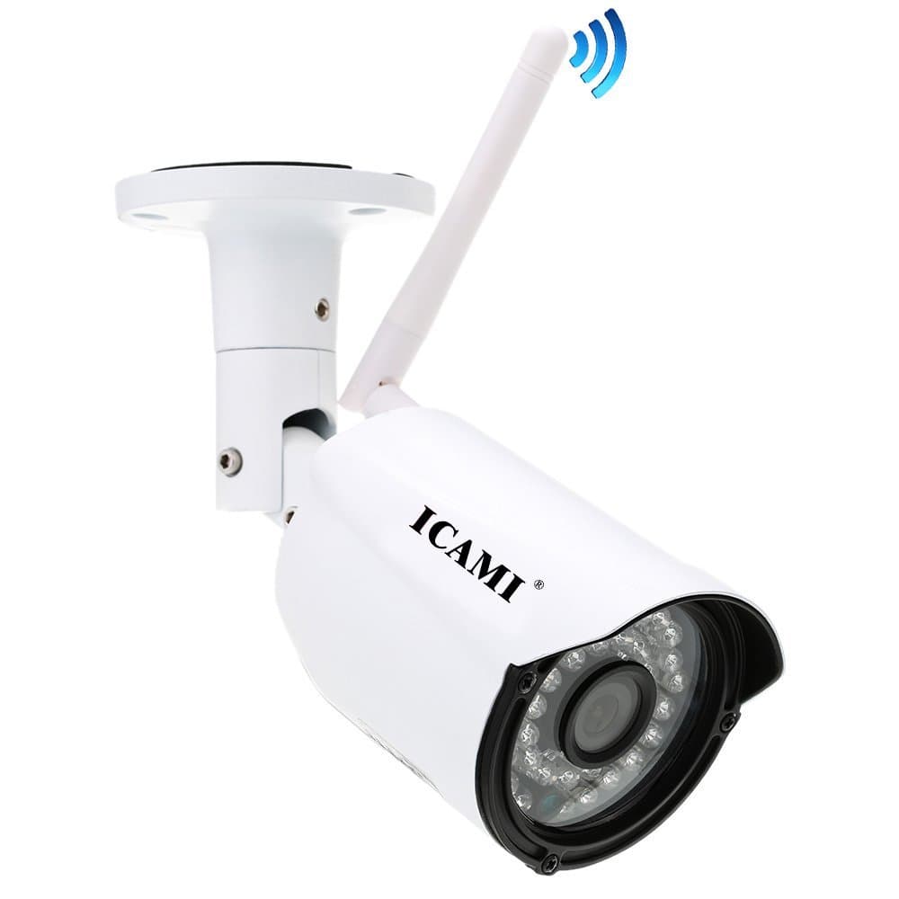 ICAMI HD 720P Security Camera Wireless Home Surveillance System Wifi IP Camera Outdoor Waterproof with Night Vision
