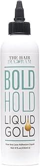 Bold Hold Liquid Gold - Glueless Lace Gel - Temporary Hold For Wigs and Hair Systems - Styling Agent For Baby Hairs - Non Toxic - Aerosol & Alcohol Free - Water Based Formula - 8oz
