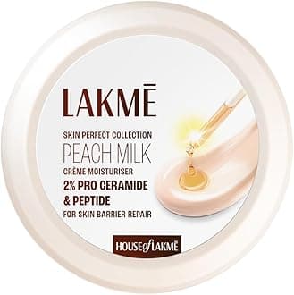 LAKMÉ Peach Milk Soft Crème Moisturizer, Light Weight Face Cream with 24hr Moisture Lock, 50g