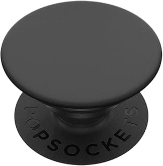 PopSockets Phone Grip with Expanding Kickstand, Adhesive Grip - Black