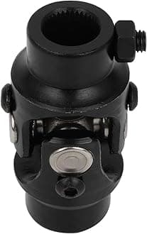 SCITOO 3/4-36 Spline X 3/4" Round Steering Shaft Universal U-Joint Black Single, 83mm Working Angle 35 Degree