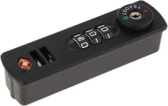 1PC Combination Lock,TSA007 Luggage Travel Lock & 3 Digit(Set Many Different Combinations) for Bag Case, Cloth/PC Box, Suitcase - Black