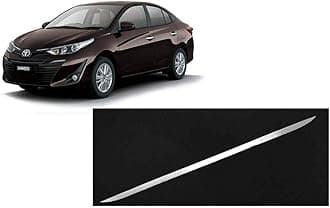 Empica Stainless Steel Trunk Garnish for Car | Dicky Trim Rear Boot Patti Upper Compatible With Toyota Yaris