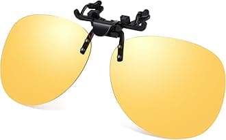 Polarized Clip on Flip up Rimless Sunglasses Over Prescription Glasses for Men Women Driving Fishing Traveling