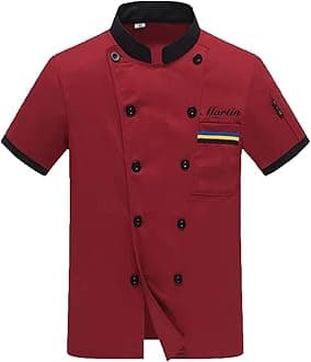 Personalized Chef Jackets Embroidered Chef Short Sleeve Chefs Work Clothes Kitchen Uniforms For Men Women