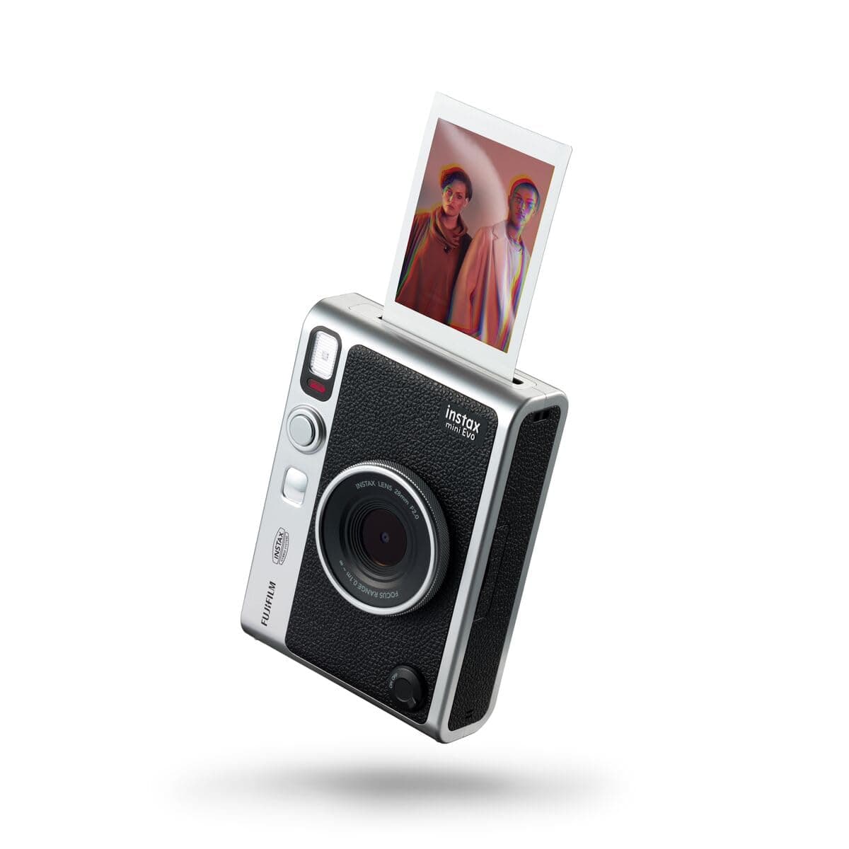 mini EVO 2-in-1 photo camera and printer with a 2.7 inch LCD screen, 10 Lens and 10 film effects, mini film format, BLACK. Make and create stunning instant photos