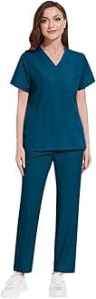 Nurses Uniform for Women Available In Plus Size Blue Scrubs with Sleeves Plus Size Work Wear & Uniforms Nurse Trouser Uniform