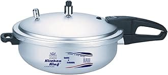 kk Kitchen King 2-in-1 Wok Pressure Cooker, Durable Build, Promotes Healthy Cooking, Heat Resistant Handles, CGRS, Pressure Indication & Control, Heavy Body, Easy Open & Close (9 Liters)