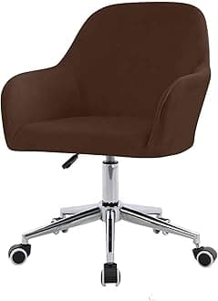 Velvet Office Chair Slipcover with Arms,Cover Chair for Vanity,Modern Office Computer Chair Protector,Stretch Wingback Dining Chair Cover Protector for Home Kitchen Living Room