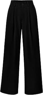 PRETTYGARDEN Wide Leg Pants for Women Trendy 2026 Fall High Waisted Business Casual Outfits Work Pant Trousers