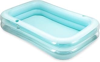 Funsicle 8.5ft SummerBlock Inflatable Pool, 262cm Long Swimming Pool 2-in-1 valve, Family Pool Includes 2 Cup Holders and Repair Patch, 2.62 m x 1.75 m x 56 cm - Lagoon Blue, KB0981B00