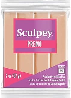 Premo Sculpey Light-Weight Professional Crafting Clay, Beige