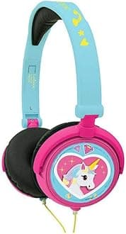 LEXiBOOK Unicorn Foldable Stereo Headphones with Volume Limiter