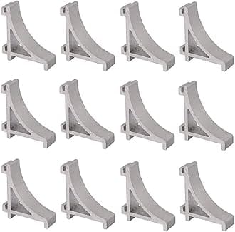 12 Pcs Refrigerator Shelf Clips Silver Fridge Cooler Shelf Support Replacement Freezer Shelf Clip for Refrigerator Cooler Freezer Fridge Shelves Kitchen