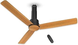 Havells 1200mm Elio Prime BLDC Ceiling Fan | Remote Controlled, High Air Delivery Fan | 5 Star Rated, Upto 60% Energy Saving, 2+1* Year Warranty | (Pack of 1, Pinewood Matte Black)