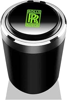 Car Ashtray for Rolls-Royce Phantom/Cullinan/Ghost, Multifunctional Portable Easy Clean Lid Interior Home Office LED Light Self Extinguishing Smokeless Travel Accessories,B