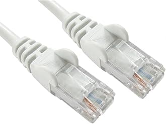 World of Data - 20m WHITE Network Cable - CAT5e - RJ45 - Ethernet - Patch - LAN - Router - Modem - 10/100