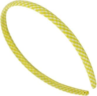 GenericGingham Hair Accessories for School Alice Band Slim Headband Scrunchy Clips (Yellow Gingham Slim Alice Headband)