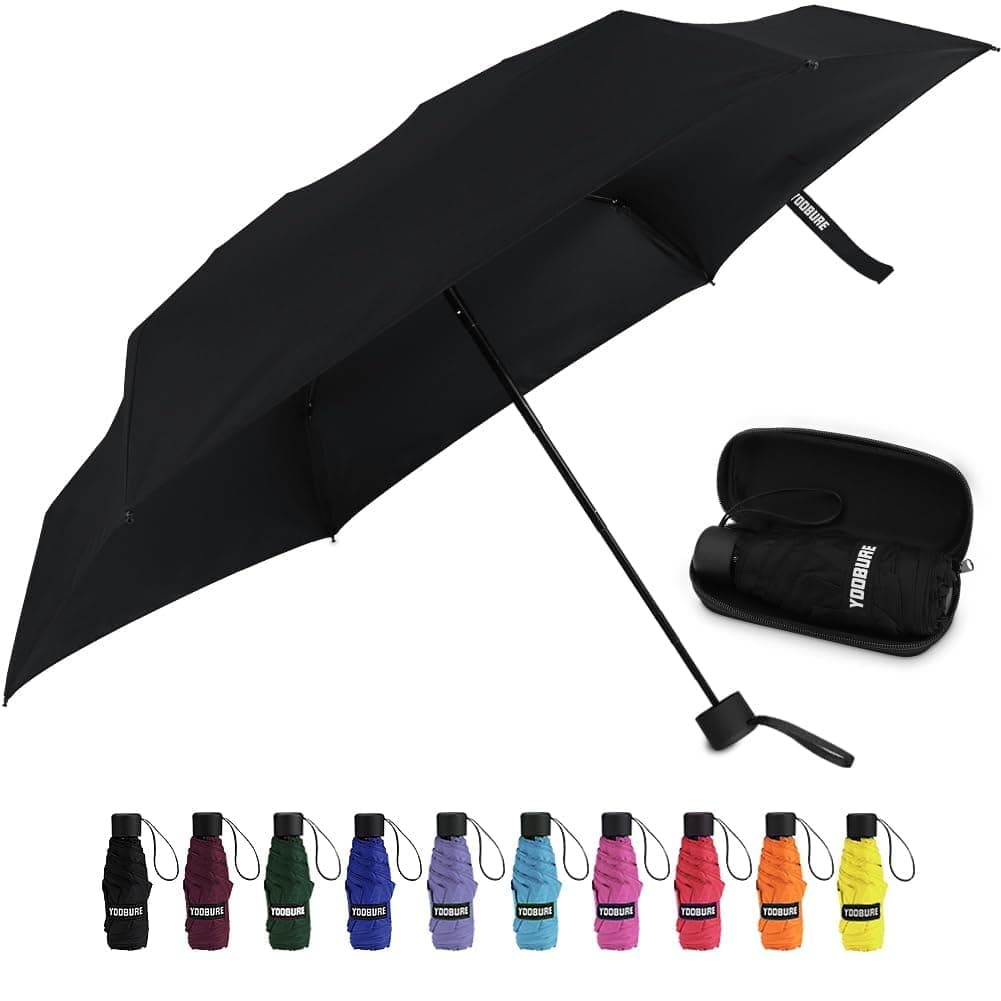 Small Mini Umbrella with Case Light Compact Design Perfect for Travel Lightweight Portable Parasol Outdoor Sun&Rain Umbrellas