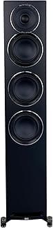 Uni-Fi Reference 3-Way 5-1/4" Floor Standing Speaker, Oak or Walnut Tower Speakers for Home Theater and Stereo System, Black Baffle with Walnut Sides - Single Speaker