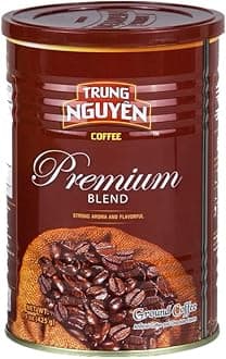 Premium Blend — Roasted Ground Coffee Blend — Strong and Bold — Arabica & Robusta — Chocolate Flavor — Vietnamese Coffee 1 Can (15 oz)