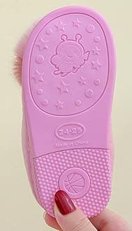 Toddler Cute Cat House Slippers - Fuzzy Winter Warm Soft House Shoes for Girls