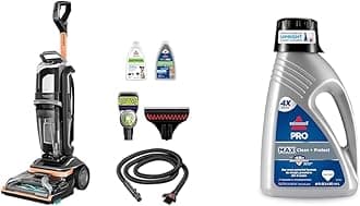 Bundle of BISSELL Revolution HydroSteam Pet Carpet Cleaner, 3432 + Bissell Deep Clean Pro 4X Deep Cleaning Concentrated Carpet Shampoo, 48 ounces, 78H63