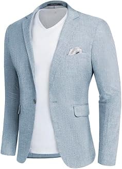 MAGE MALEMen's Slim Fit Blazer Jackets Suit One Button Lightweight Sport Coats Casual BlazerGlobal Recycled StandardGlobal Recycled StandardGlobal Recycled Standard