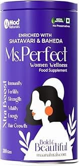 Ms. Perfect Women Wellness Supplement | Natural Energy, Hormonal & Immunity Support | Enriched with Shatavari & Baheda | 300g