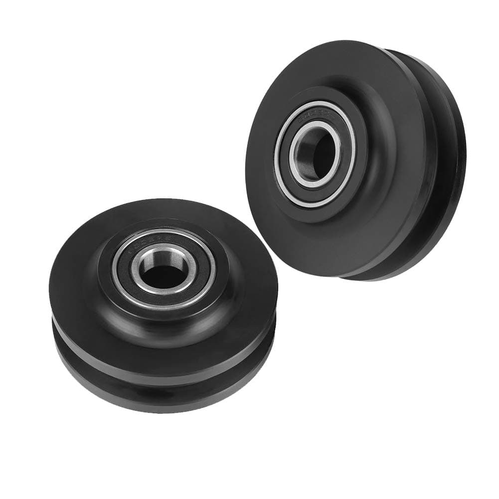 2Pcs Heavy Duty Cabinet Window Pulley Roller Hardware - Smooth, Quiet Sliding Door Track - Perfect for DIY Barn Door