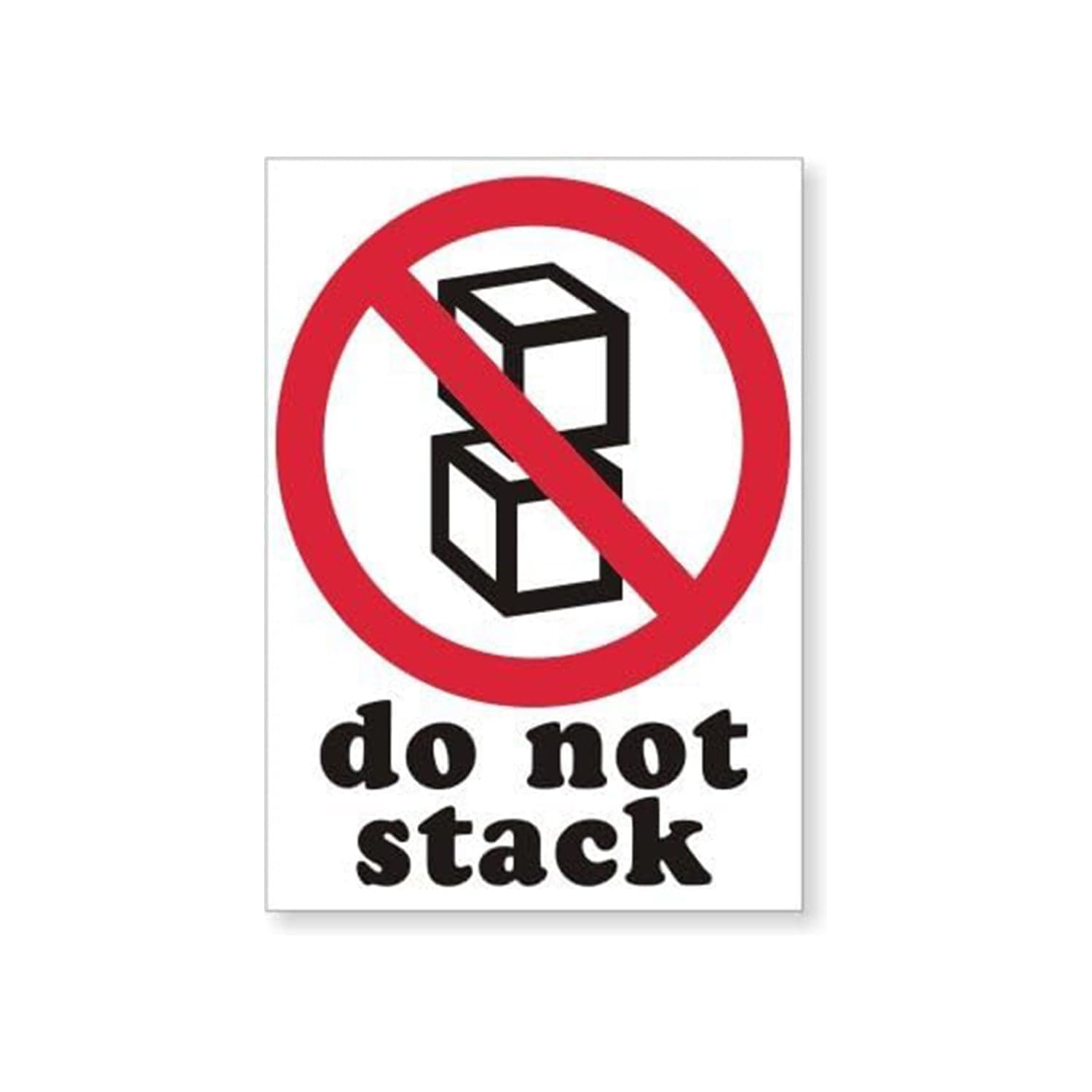 SmartSign Do Not Stack Shipping Labels | 6" x 4" Paper, Pack of 500, Made in USA