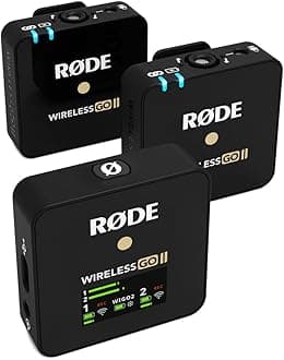 Rode Wireless Go II Dual Channel Wireless Microphone System, Black (Model Number: WIGOII)