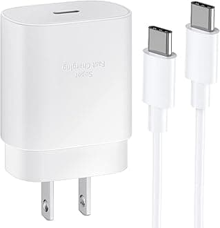Super Fast Charger Type C,25W USB C Wall Charger Fast Charging for Samsung Galaxy S25 Ultra/S25/S25+/S24 Ultra/S24/S24+/S23/S23+/S22/S22+/S21,A16,A15,A55,Z Fold,Z Flip,Galaxy Tab,with 6FT Type C Cable
